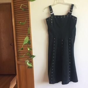 Black denim dress